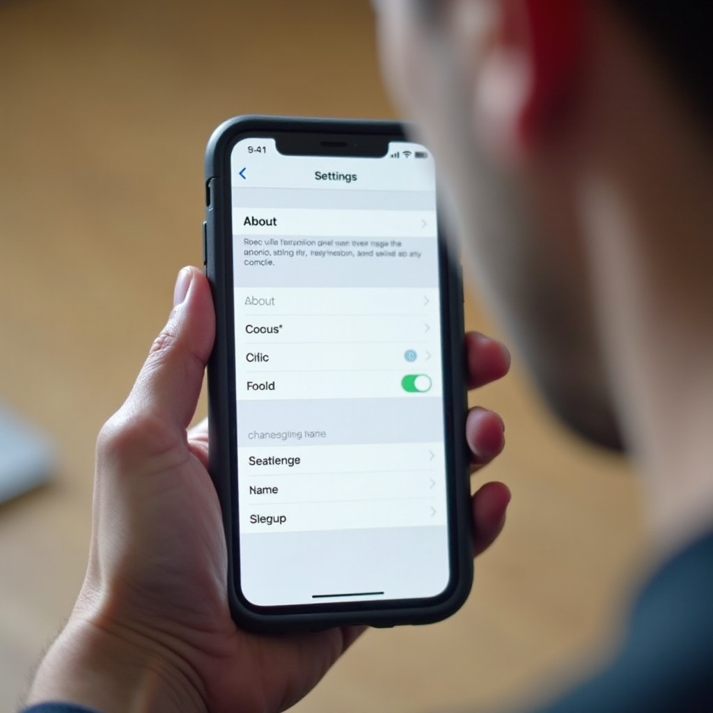 Como faço para alterar o nome de um iPhone